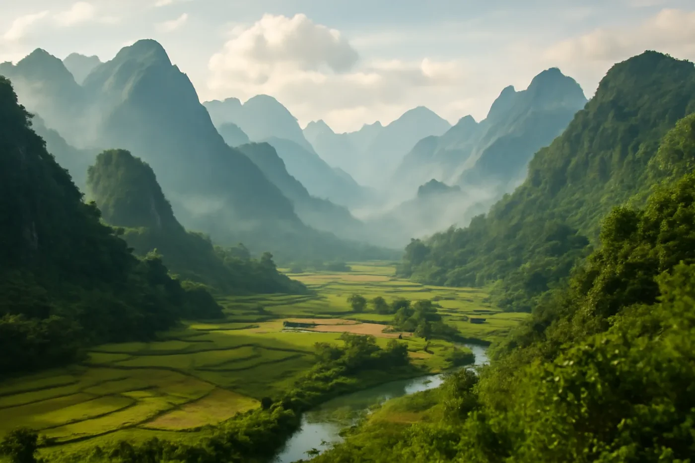 Hình nền điện thoại phong cảnh núi non trầm mặc